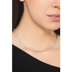 Collier tennis en or blanc 18 carats avec diamants naturels 2