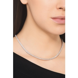 Collier tennis en diamants design simple or 750 2