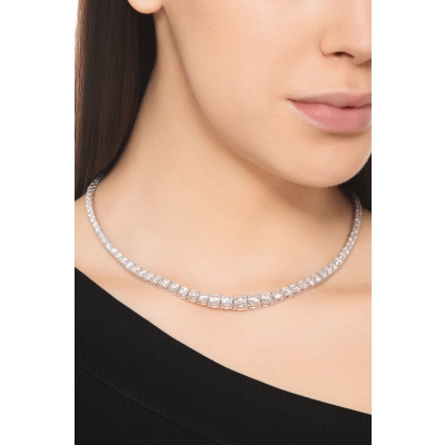 Collier diamant dégradé en or blanc 750