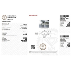 Diamant Certifié IGI  0.40 CT F VS2 2
