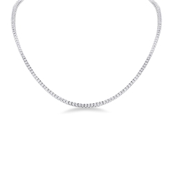 Collier tennis en or blanc 18 carats avec diamants 0.02 ct