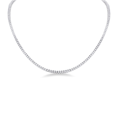 Collier tennis en or blanc 18 carats avec diamants 0.02 ct