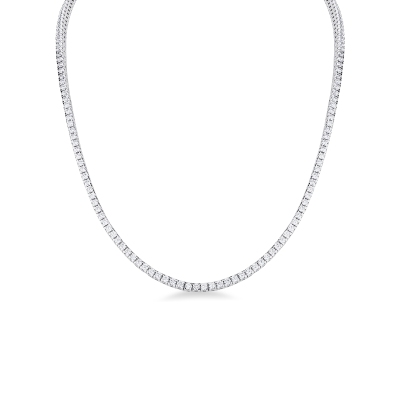 Collier tennis en or blanc 18 carats avec diamants naturels