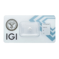 Diamant Certifié IGI  0.50 CT D IF
