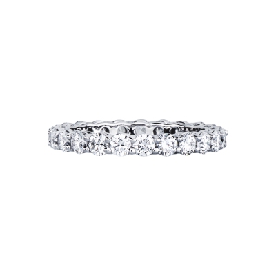 Bague eternity en or blanc 18k avec diamants
