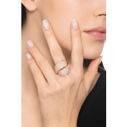 Bague Croisée Eclat Or Rose 18K Diamants 2