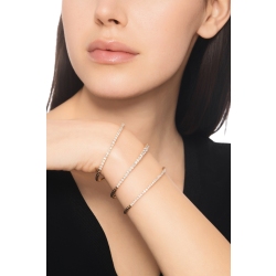 Bracelet Flexible en Diamants en Or Rose 18k Diamants Naturels 2