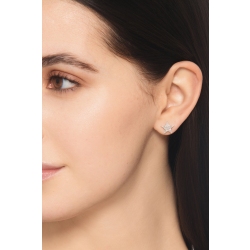 Boucles d'oreilles en or blanc 18K avec diamants étoile 2