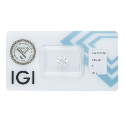 Diamant Certifié IGI  1.00 CT E VS2 