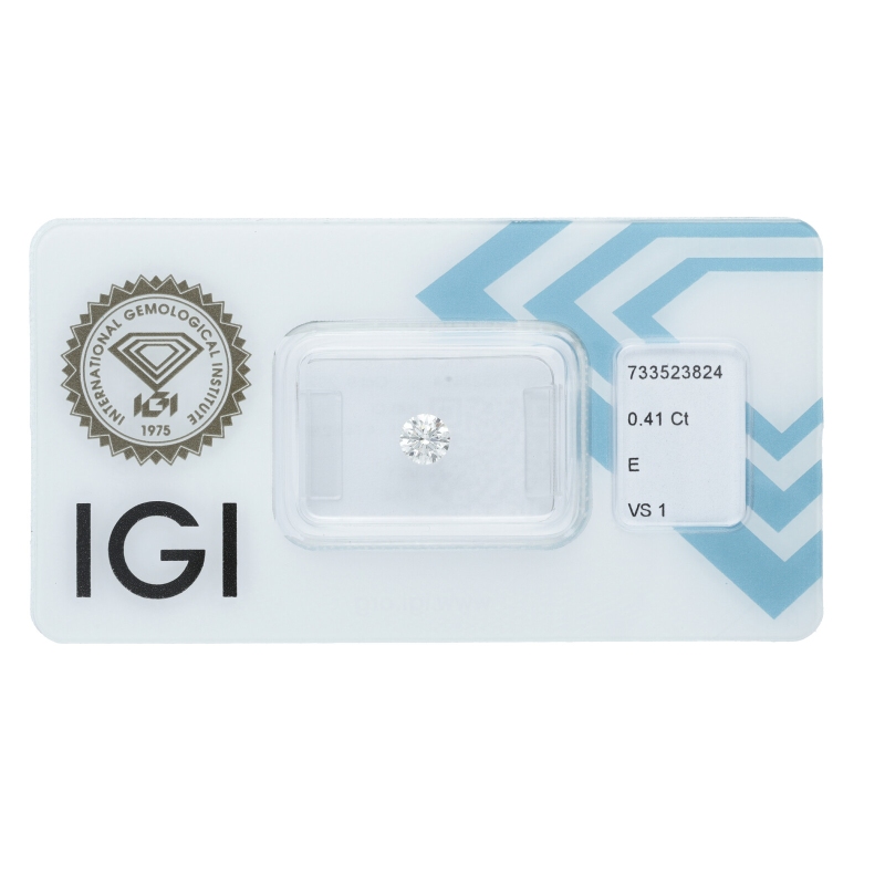 Diamant Certifié IGI  0.41 CT E VS1