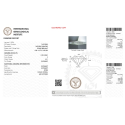 Diamant Certifié IGI  0.30 CT F VS1 2