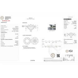 Diamant Certifié IGI  1.00 CT F VVS2 2