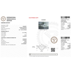 Diamant Certifié IGI  0.31 CT F VVS2  2