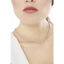 Collier tennis en or blanc 18 carats avec diamants 2