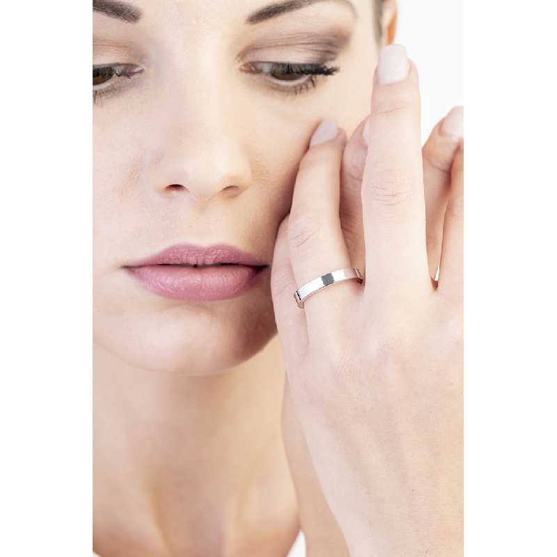 Alliance Unoaerre en or blanc 18 carats 3,5 mm