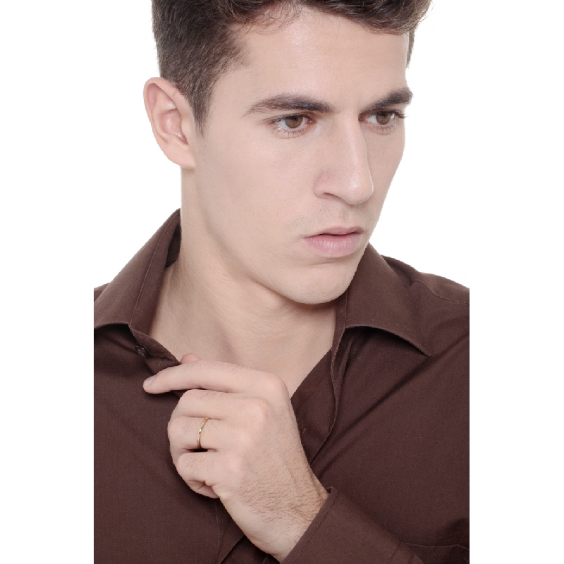 Alliance demi jonc en or jaune 18 carats