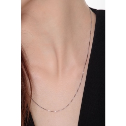 Chaîne vénitienne en or blanc 18k, 50 cm 2