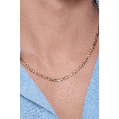 Chaîne en or jaune 18k gourmette