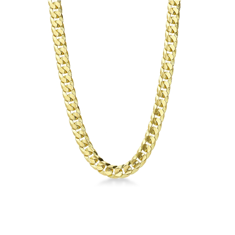 Collier groumette en or jaune 18k, 60 cm