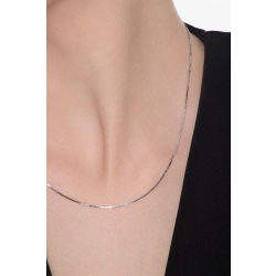 Chaîne maille vénitienne en or blanc 18k 2