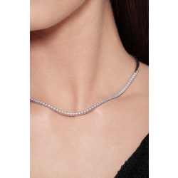 Collier tennis diamants 2.40 carats en or blanc 18k 2