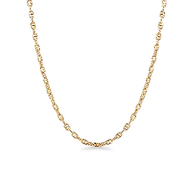 Collier maille traversino en Or Jaune 18k de 49 cm