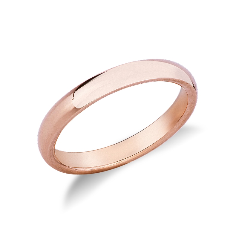 Alliance Modèle Confort en or rose 18k  3 mm