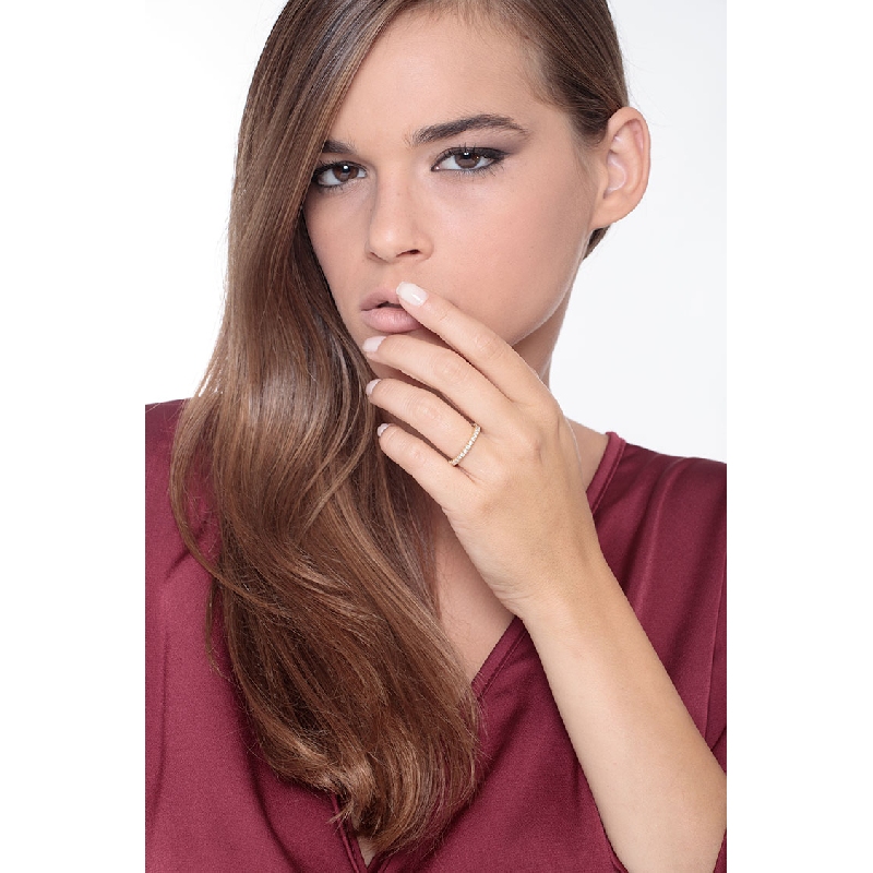 Bague diamants Eternity en or jaune 18k 