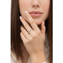 Bague Eternity rail en or blanc 18k avec diamants 2