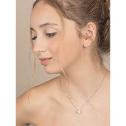 Collier illusion en or blanc 18k avec diamants 2