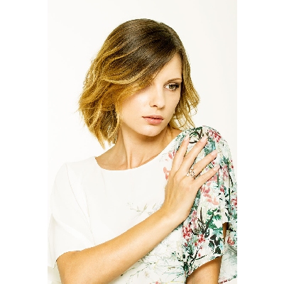 Bague modèle trilogy ilusion en or blanc 18k sertie diamants