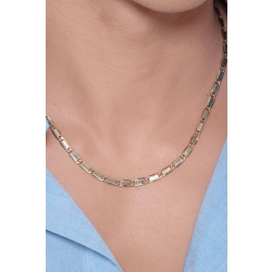 Chaîne homme en or blanc 750 à maillons gourmette 2