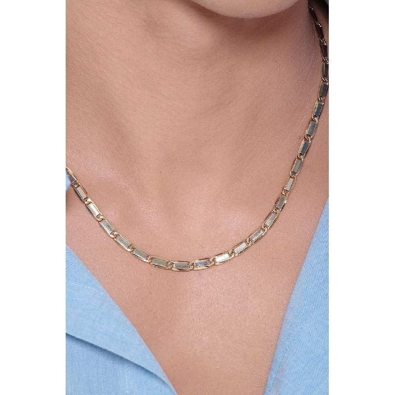 Chaîne homme en or blanc 750 à maillons gourmette