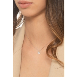Collier cœur diamants et or blanc 18k 2