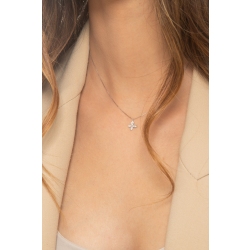 Collier papillon en diamants en or blanc 18k  2