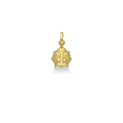 Pendentif coccinelle en or jaune 18k, 1 cm