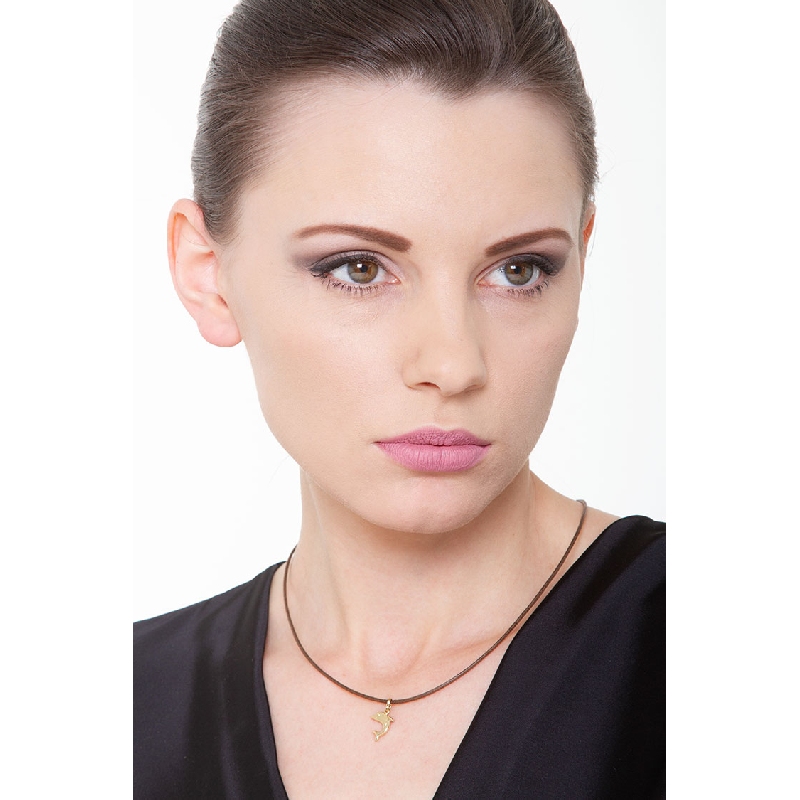 Pendentif dauphin en or jaune 18k, 1 cm