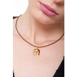 Médaille religieuse de la Vierge en or jaune 18k 2