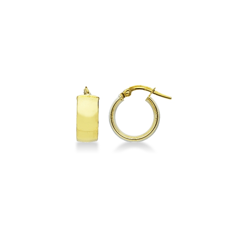 Boucles d’oreilles créoles pour femme en or jaune 18k de 1,5 cm