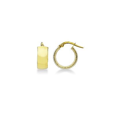 Boucles d’oreilles créoles pour femme en or jaune 18k de 1,5 cm
