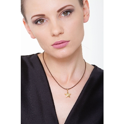 Pendentif étoile en or jaune 18k