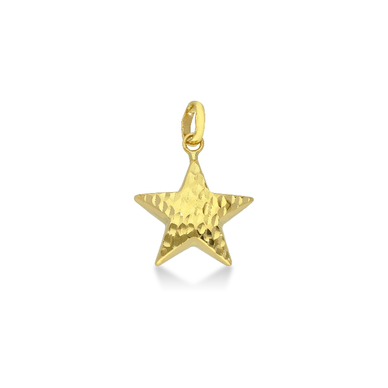 Pendentif étoile en or jaune 18k