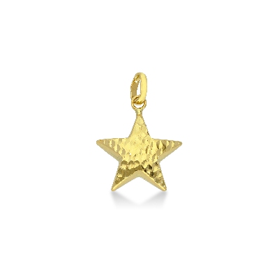 Pendentif étoile en or jaune 18k