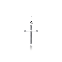 Pendentif croix en or blanc 18 carats