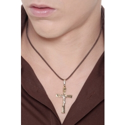 Pendentif croix en or 18 carats avec Christ 2