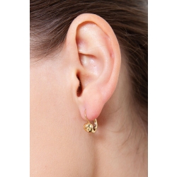 Boucles d’oreilles en forme de cœur en or jaune 18 2