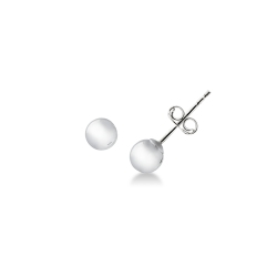Boucles d'oreilles boule en or blanc 18k