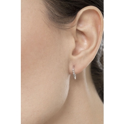 Créoles en or blanc 18 carats  2