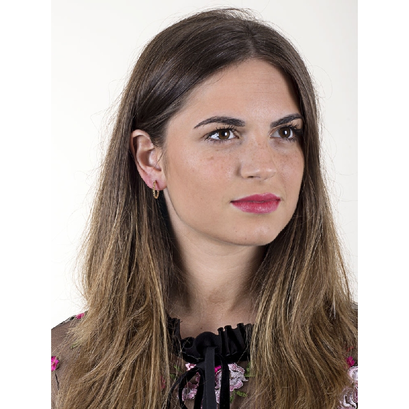 Boucles d’oreilles ovales en or jaune diamantées