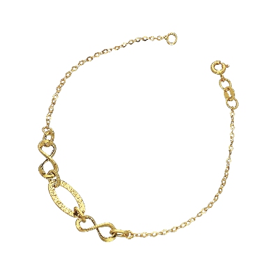 Bracelet fantaisie pour femme en or jaune 750